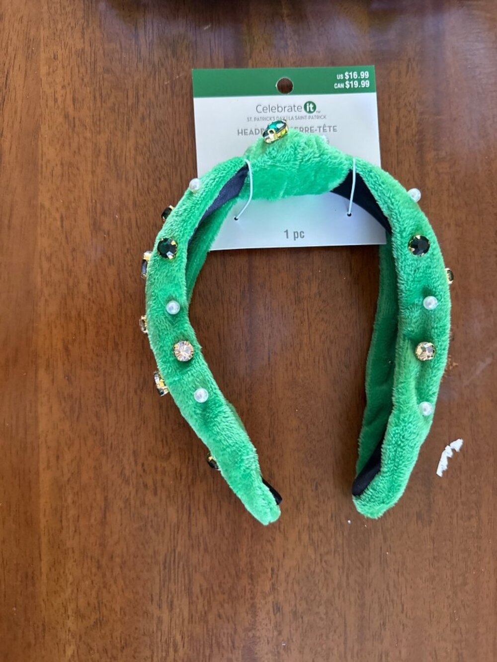 Celebrate St. Patricks Day With Shamrock Bag & Gem Headband Set - Picture 2 of 4